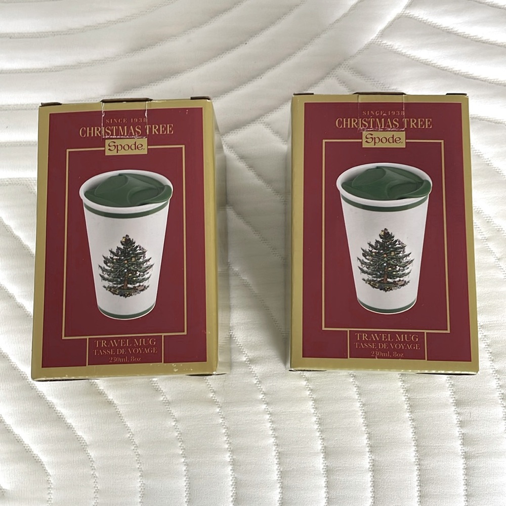 Two (2) Spode Travel Mugs
